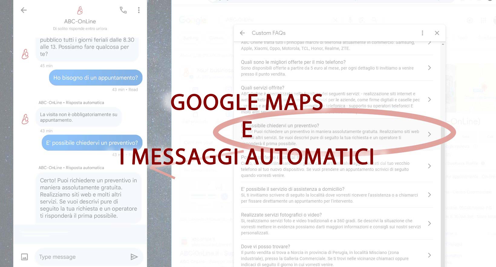 Messaggi automatici come funzionano su Google Maps