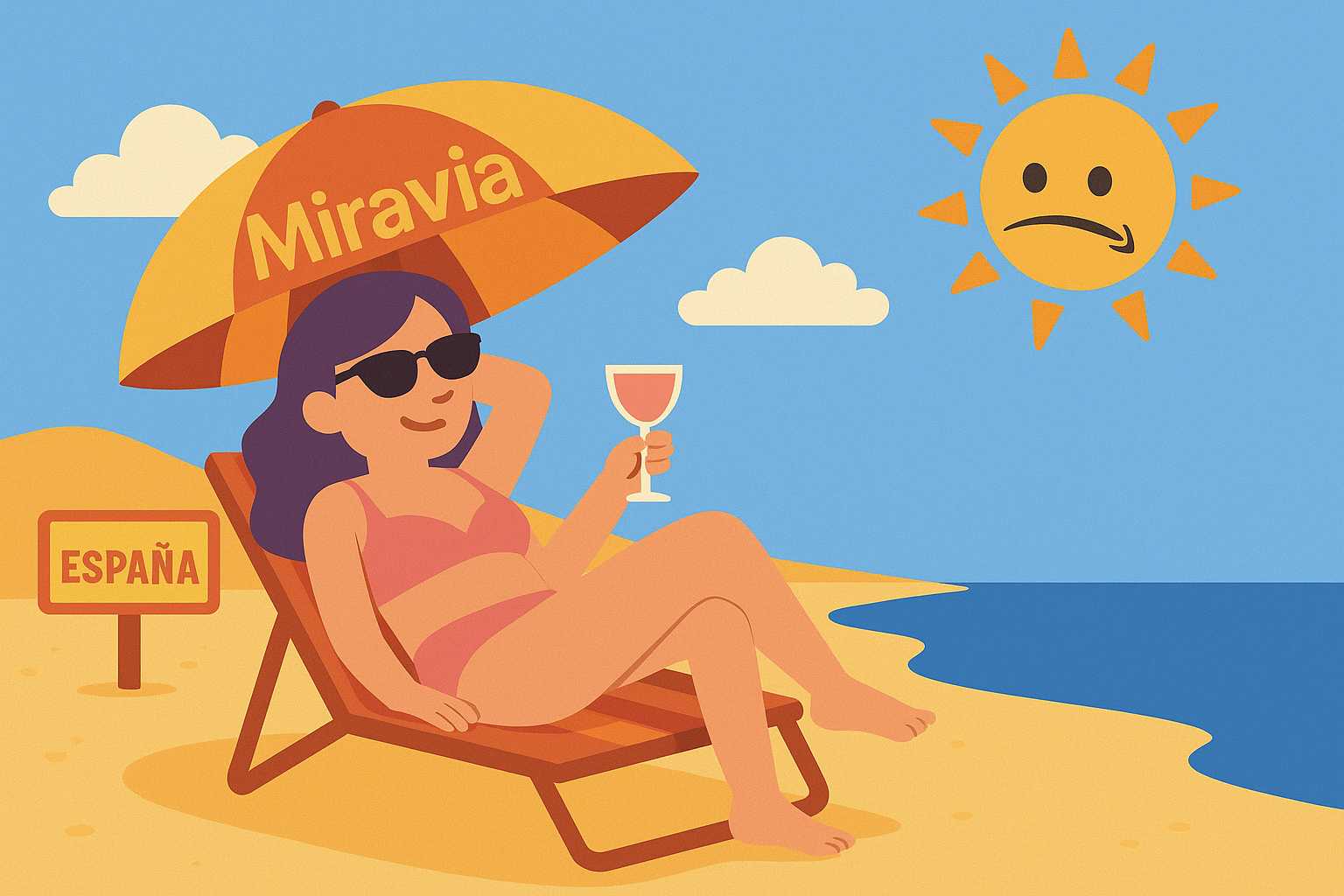 Miravia Relaxing on a Spanish Beach